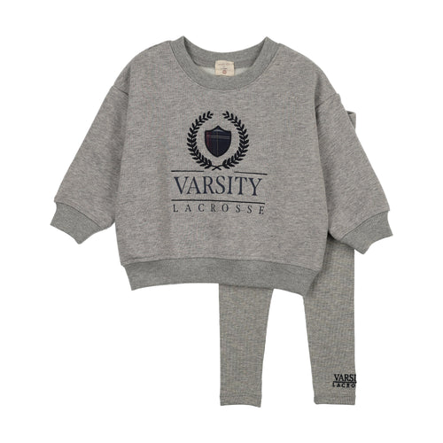 Lil Legs Boys Fan Club Sweatshirt Set - Light Grey Heather