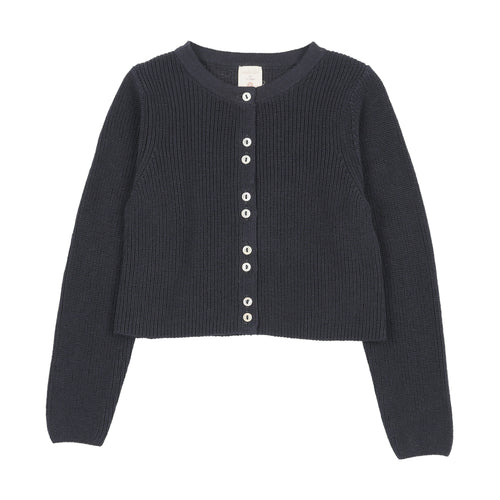 Lil Legs Fine Knit Cardigan - Navy