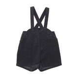 Lil Legs Velvet Overalls - Black