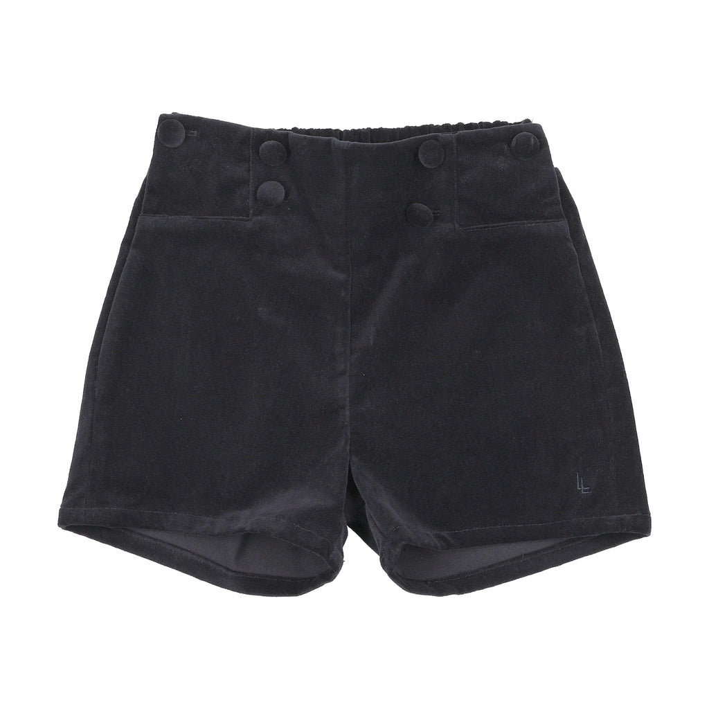 Lil Legs Velvet Shorts - Black