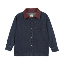 Load image into Gallery viewer, Lil Legs Denim Day Boys Shirt - Denim/Burgundy