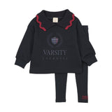 Lil Legs Fan Club Girls Sweatshirt Set - Navy/Navy