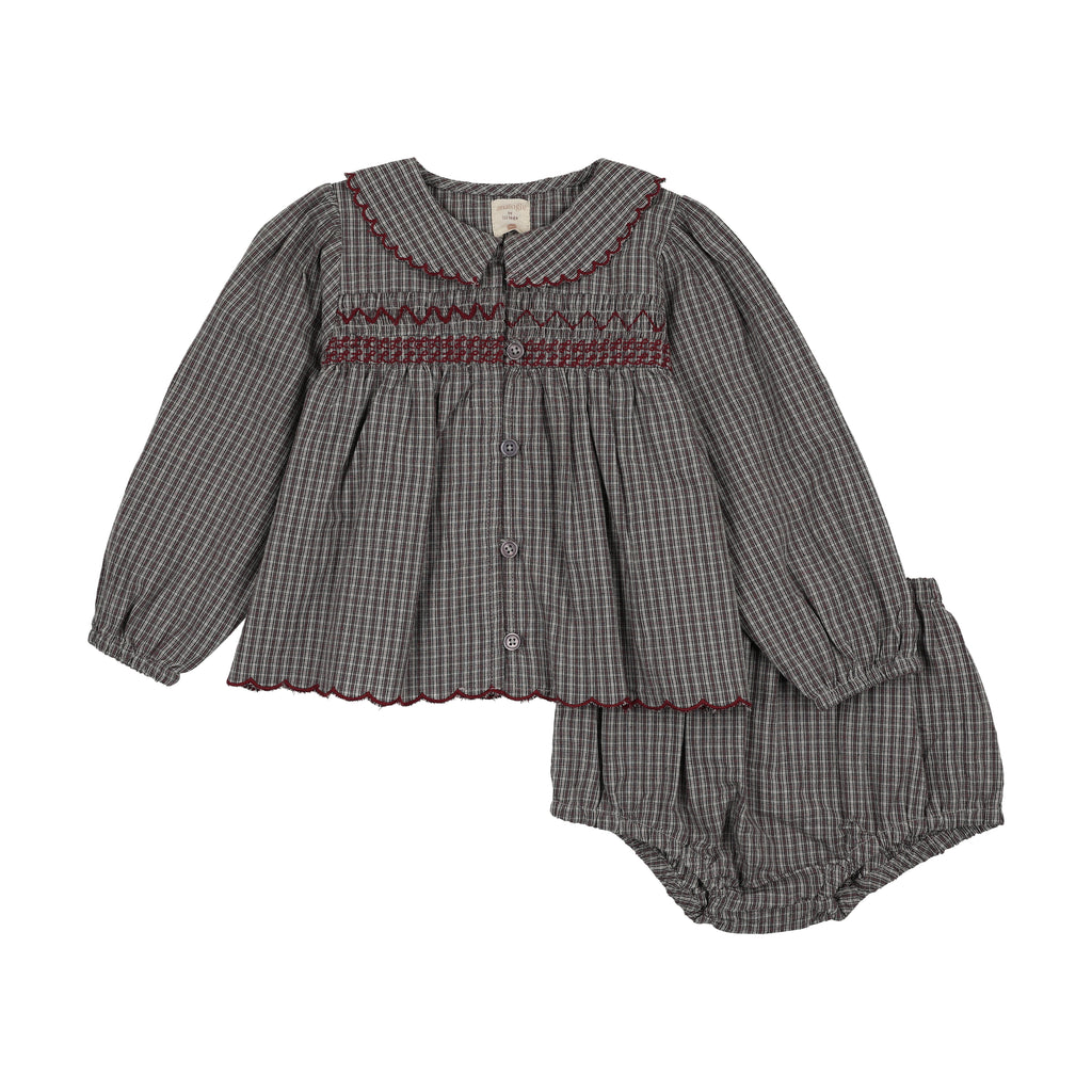 Lil Legs Plaid Edition Girls Toddler Set - Soft Grey Plaid
