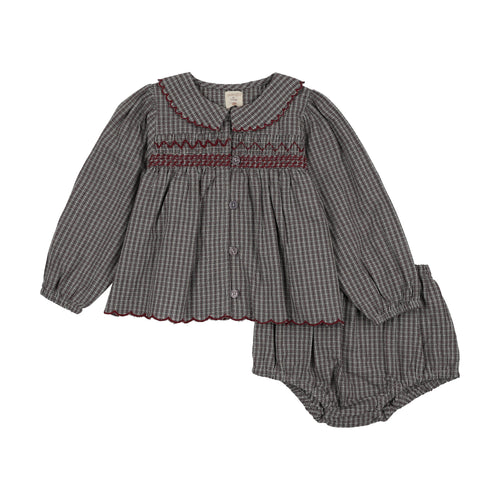 Lil Legs Plaid Edition Girls Toddler Set - Soft Grey Plaid