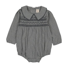 Load image into Gallery viewer, Lil Legs Plaid Edition Girl Romper - Dried Blue Plaid