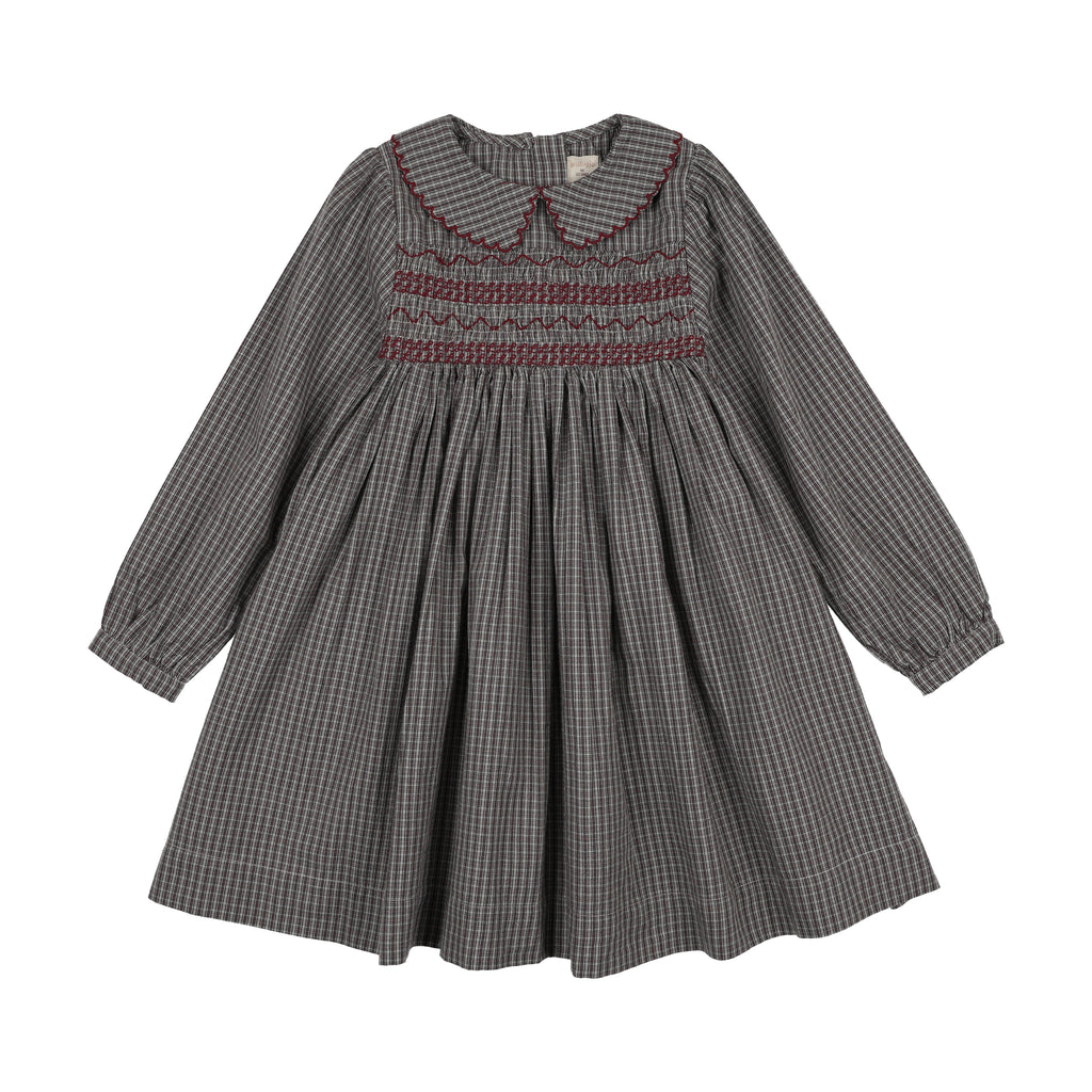 Lil Legs Plaid Edition Dress - Soft Grey Plaid