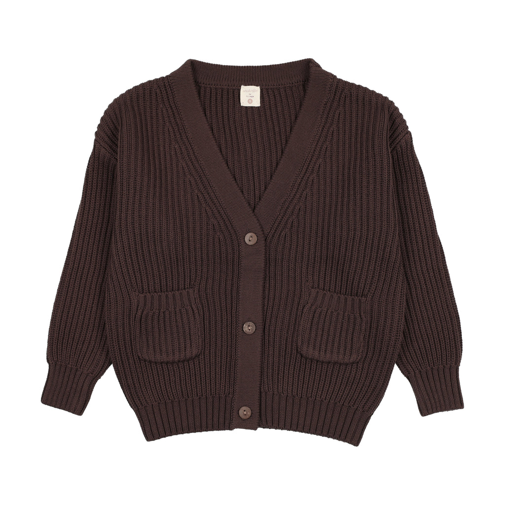 Lil Legs Grandpa Cardigan - Chocolate Brown