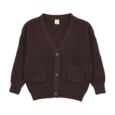 Lil Legs Grandpa Cardigan - Chocolate Brown