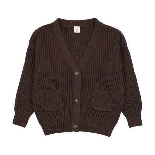 Lil Legs Grandpa Cardigan - Chocolate Brown