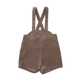 Lil Legs Velvet Overalls - Misty Oat