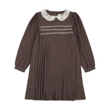 Lil Legs Pleated Dress - Misty Oat Heather