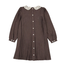 Load image into Gallery viewer, Lil Legs Pleated Dress - Misty Oat Heather