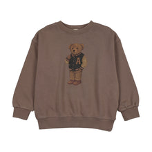 Load image into Gallery viewer, Lil Legs Boys Varsity Print Bear Sweatshirt - Washed Brown