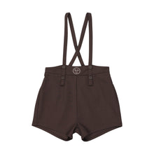 Load image into Gallery viewer, Lil Legs Plaid Edition Boys Overall Shorts - Chocolate Brown