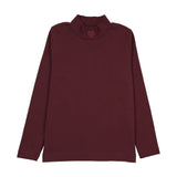 Lil Legs Rugged Threads Mockneck - Burgundy Denim