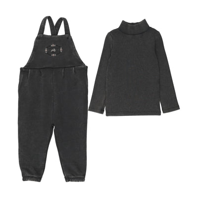 Lil Legs Stitch Studio Boys Toddler Set - Off Black