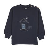 Lil Legs Boys Embroidered Sweatshirt - Navy