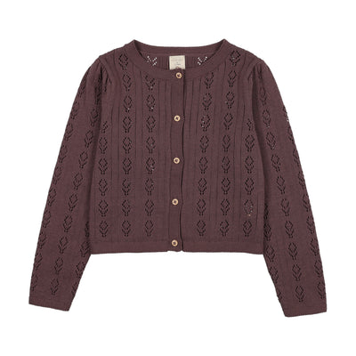 Lil Legs Girls Cardigan - Vintage Purple