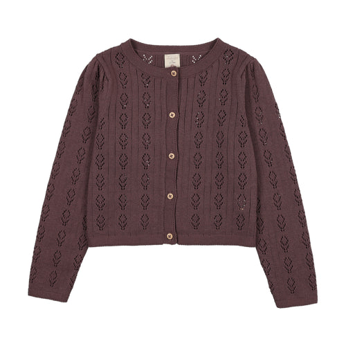 Lil Legs Girls Cardigan - Vintage Purple