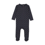 Lil Legs Girls Sweet Campaign Footie - Navy
