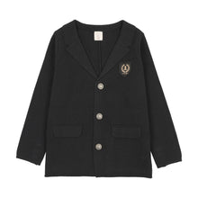 Load image into Gallery viewer, Lil Legs Crest Knit Blazer - Black