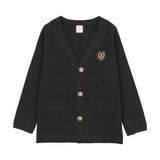 Lil Legs Crest Knit Blazer - Black