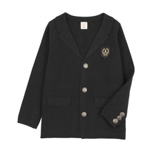Load image into Gallery viewer, Lil Legs Crest Knit Blazer - Black