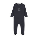 Lil Legs Boys Sweet Campaign Embroidered Footie - Navy