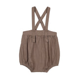 Lil Legs Plaid Edition Boys Romper - Misty Oat Heather
