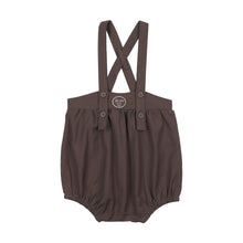 Load image into Gallery viewer, Lil Legs Plaid Edition Boys Romper - Chocolate Brown