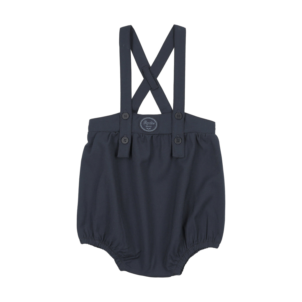 Lil Legs Plaid Edition Boys Romper - Navy