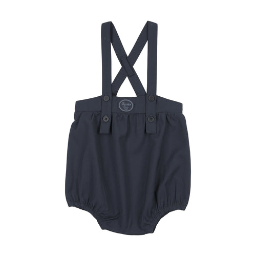 Lil Legs Plaid Edition Boys Romper - Navy