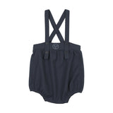 Lil Legs Plaid Edition Boys Romper - Navy