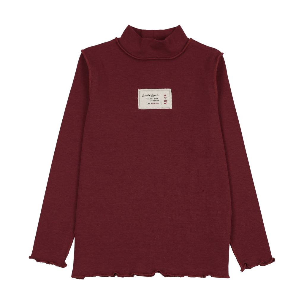 Lil Legs Limited Capsule Mockneck Top - Deep Red