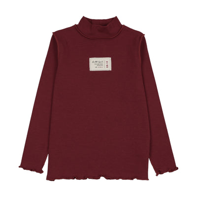 Lil Legs Limited Capsule Mockneck Top - Deep Red