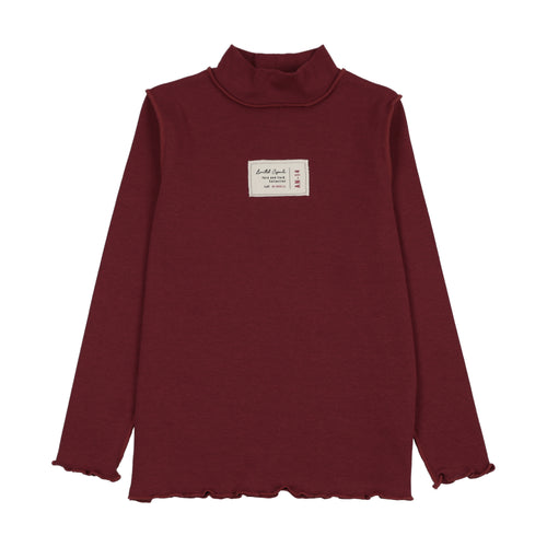 Lil Legs Limited Capsule Mockneck Top - Deep Red
