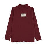 Lil Legs Limited Capsule Mockneck Top - Deep Red