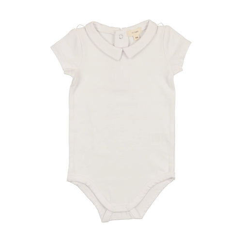 Lil Legs Collar Onesie Short Sleeve - White