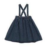 Lil Legs Denim Suspender Jumper - Blue Denim