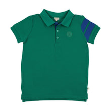 Load image into Gallery viewer, Lil Legs Stripe Detail Polo - Electric Green (Short Sleeve)
