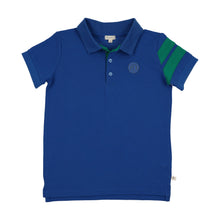 Load image into Gallery viewer, Lil Legs Stripe Detail Polo - Electric Blue  (Short Sleeve)