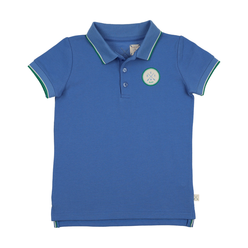 Lil Legs Boating Crew Short Sleeve Polo - Fresh Blue