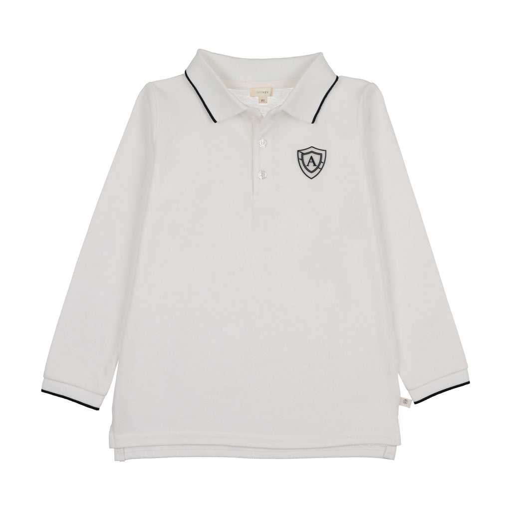 Lil Legs Logo Polo - White (Long Sleeve)