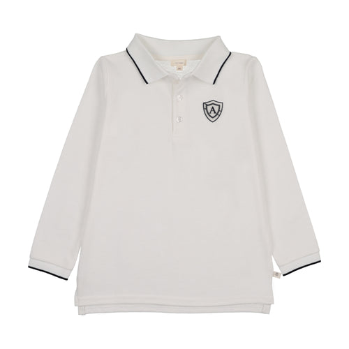 Lil Legs Logo Polo - White (Long Sleeve)