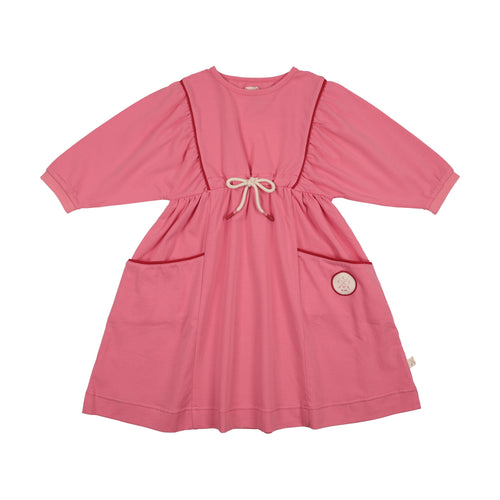 Lil Legs Boating Crew Dress - Fresh Pink (3/4 Sleeve)