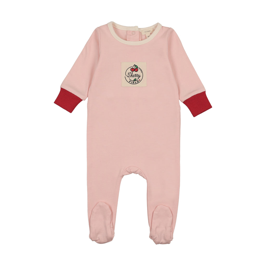 Lil Legs Color Block Footie- Pink