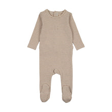Load image into Gallery viewer, Lil Legs Heather Stripe Footie- Cream/Oat