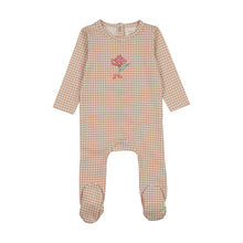 Load image into Gallery viewer, Lil Legs Gingham Flower Footie &amp; Hat - Pink