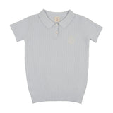 Lil Legs Knit Polo - Clear Blue