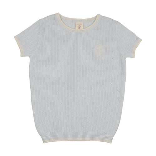 Lil Legs Knit Crew Neck Sweater - Clear Blue